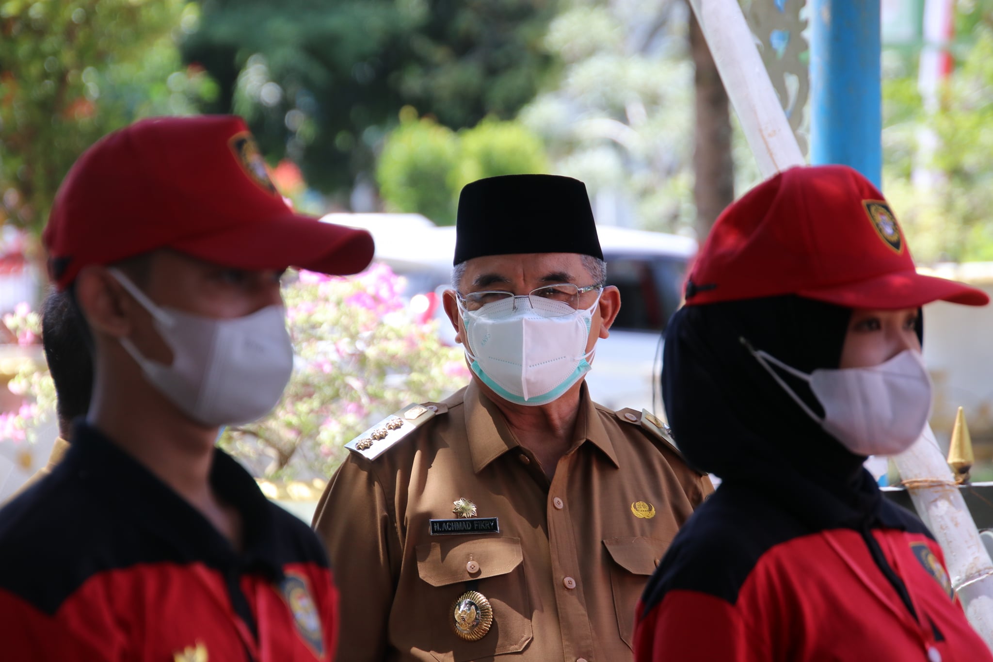 Tinjau Kesiapan Paskibra, Bupati HSS Pastikan Kegiatan HUT RI Terapkan Protokol Kesehatan