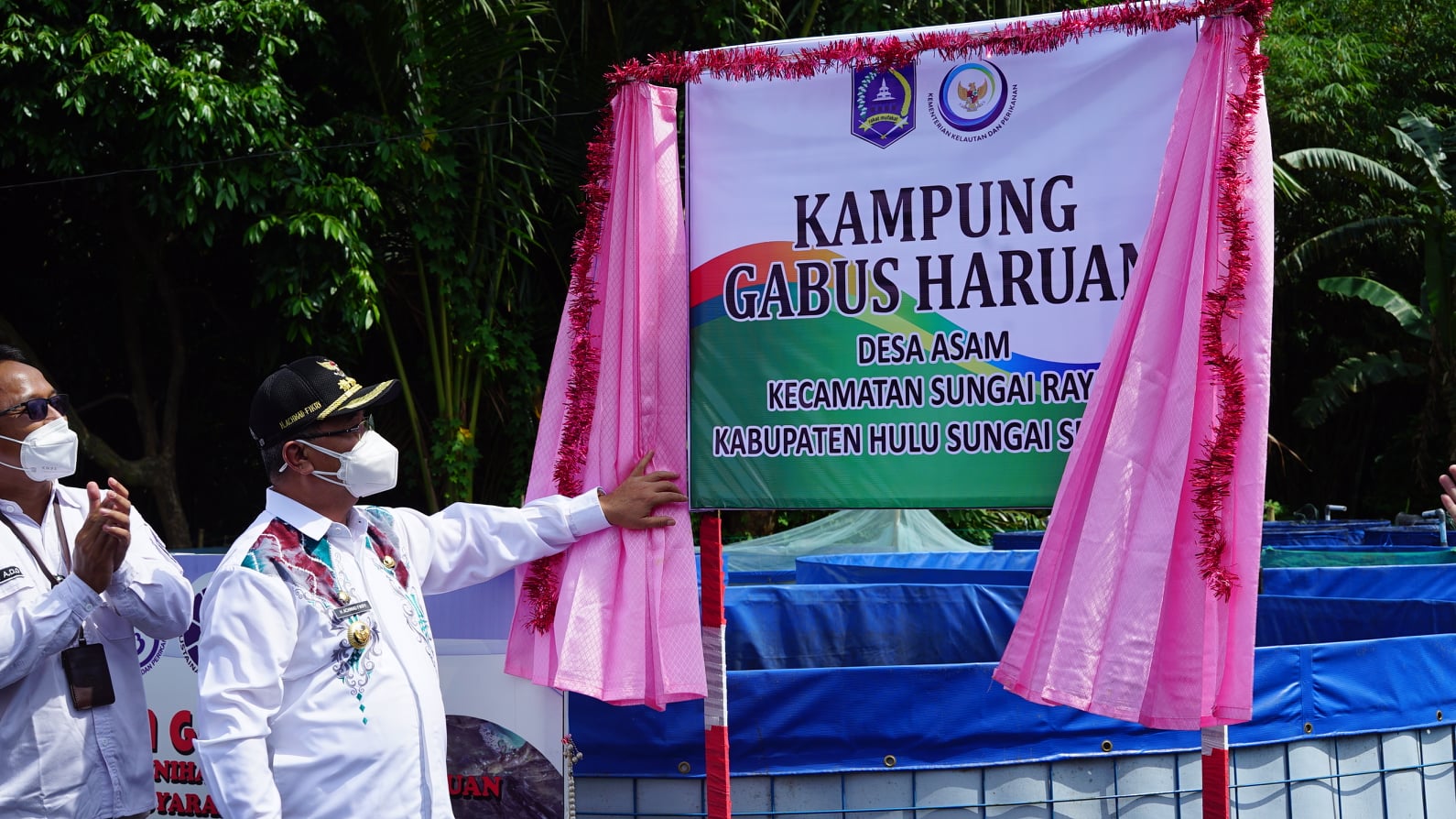 Desa Asam Kecamatan Sungai Raya dicanangkan sebagai Kampung Gabus Haruan oleh Bupati Hulu Sungai Selatan Drs. H. Achmad Fikry, M.AP, dilaksanakan
