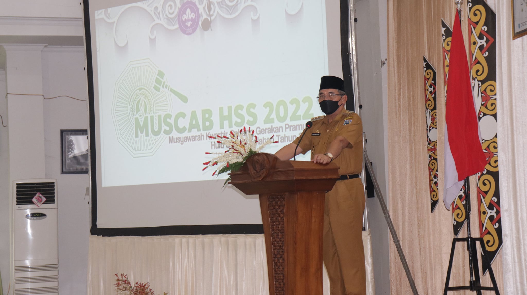 BUKA MUSCAB HSS TAHUN 2022, BUPATI HARAPKAN GERAKAN PRAMUKA HSS TERUS BERKEMBANG