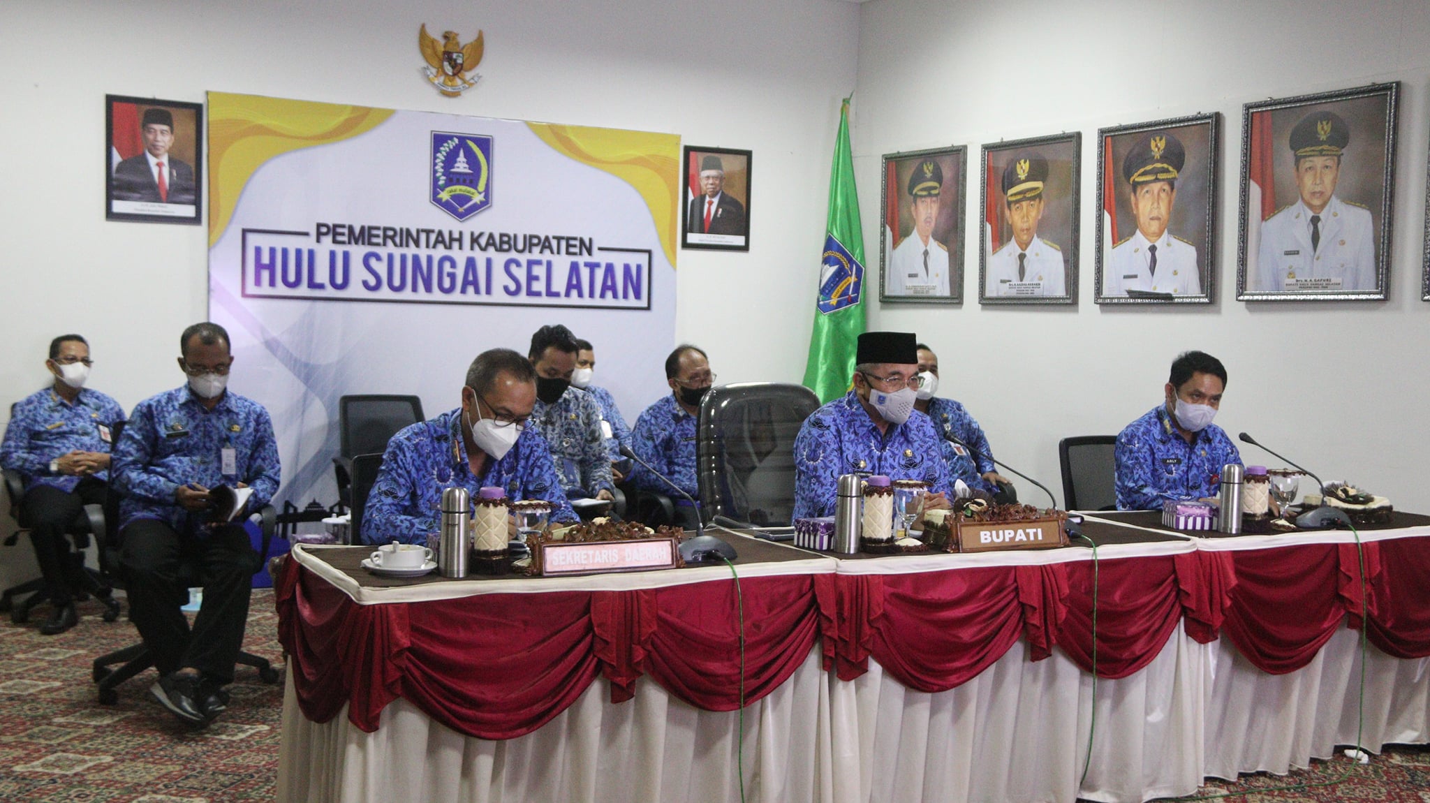 PAPARKAN  EVALUASI SAKIP, BUPATI HSS BERHARAP DAPATKAN PREDIKAT A