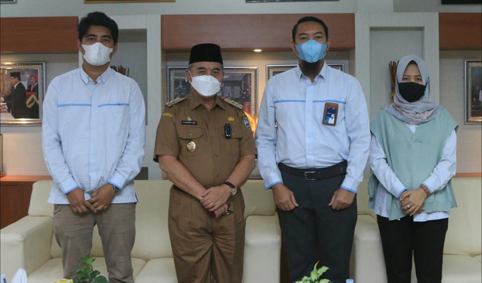 BUPATI HSS TERIMA SILATURAHMI MANAGER PLN UP3 BARABAI YANG BARU