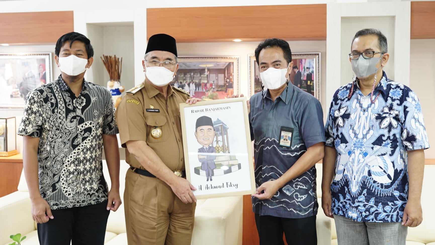 Bupati Hulu Sungai Selatan menerima kunjungan silaturahmi manajemen Radar Banjarmasin