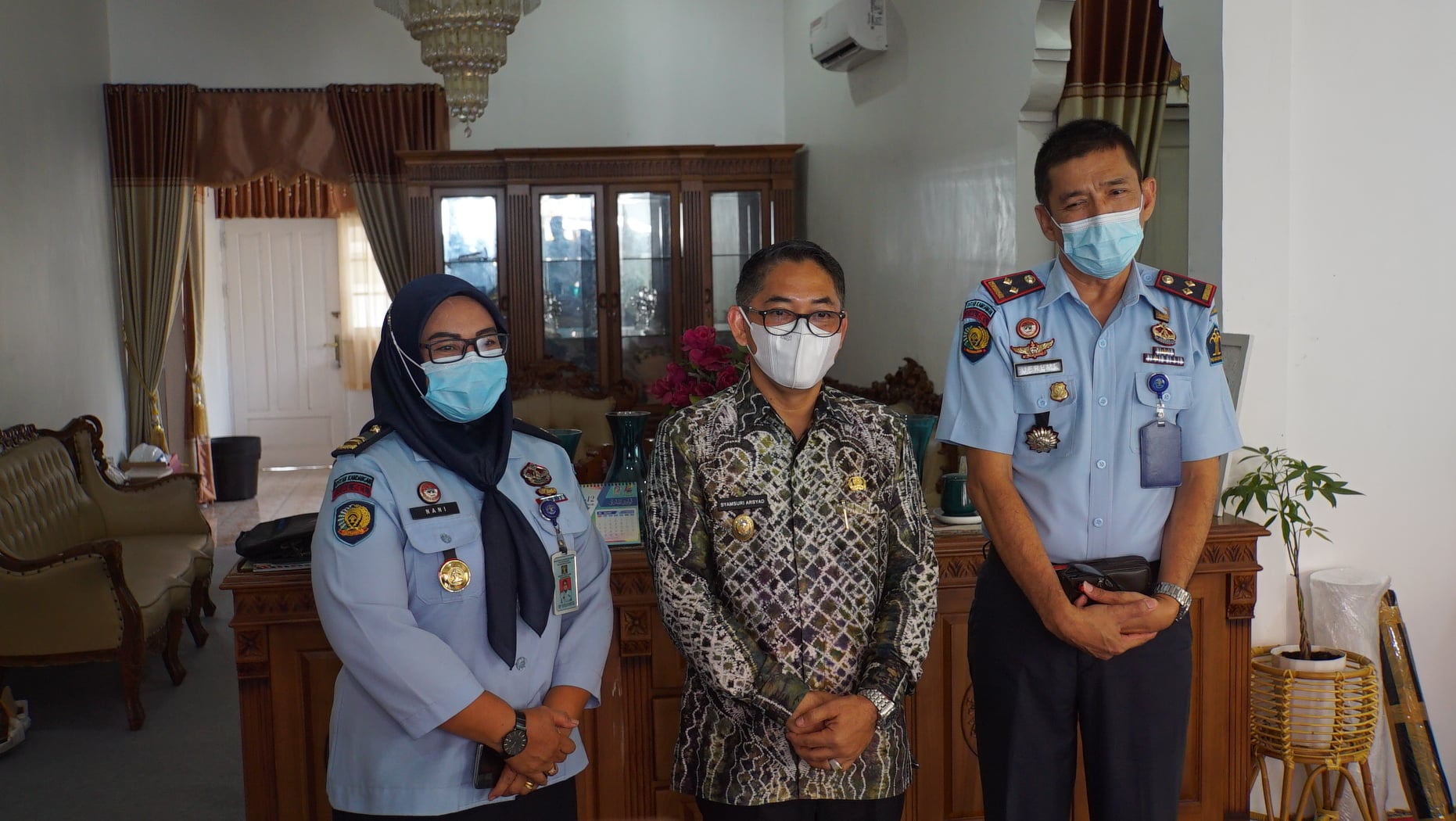 Wakil Bupati HSS Menerima Kunjungan Kepala Rutan Kelas IIB Kandangan