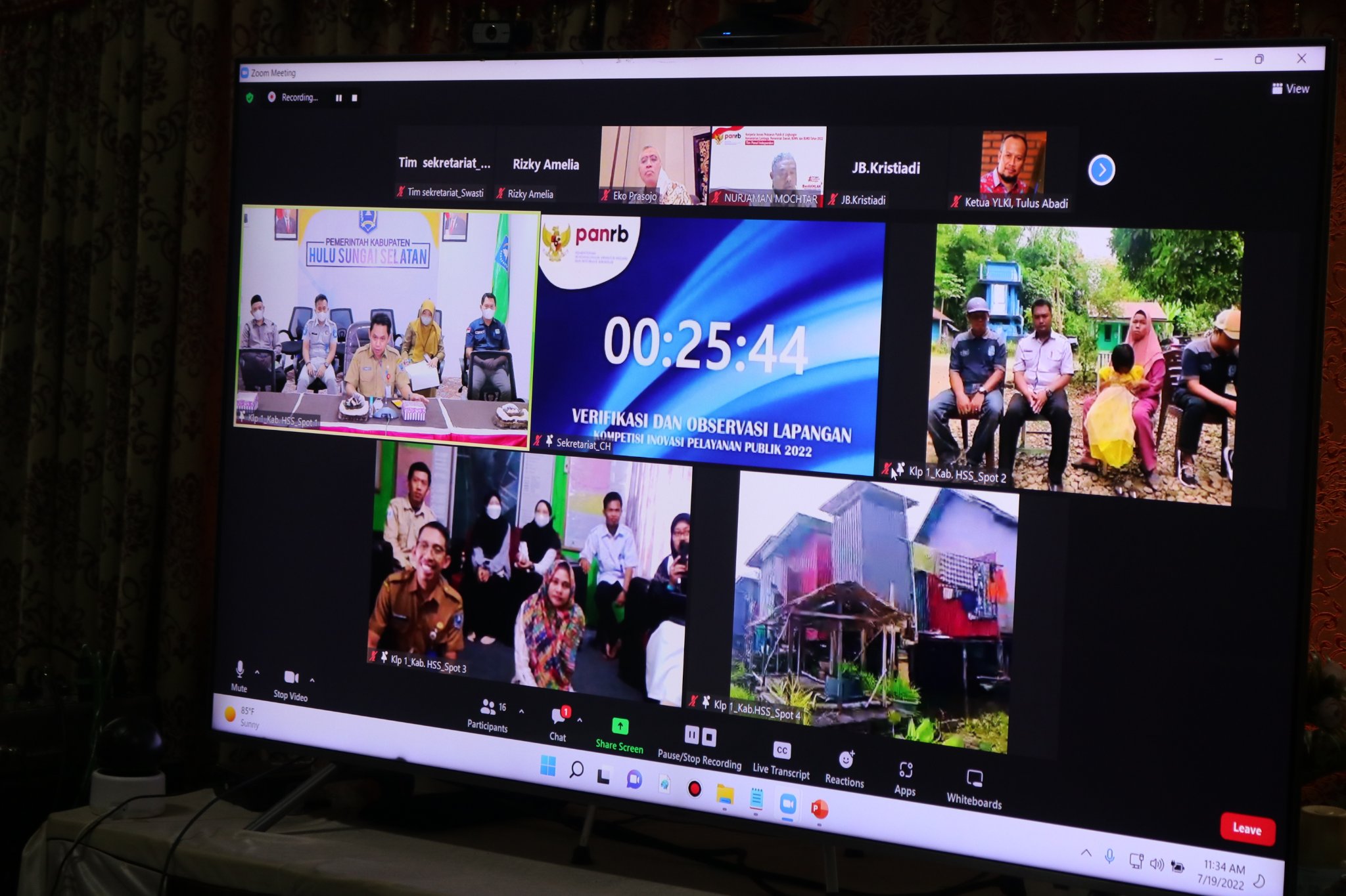 Inovasi “Gebrak Sehati” Masuki Tahap Verifikasi dan Observasi Lapangan Kompetisi Inovasi Pelayanan Publik 2022