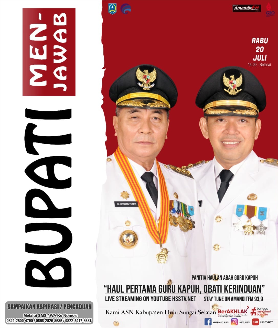 Bupati Menjawab Bersama Panitia Haulan Abah Guru Kapuh Dengan Tema “Haul Pertama Guru Kapuh, Obati Kerinduan”