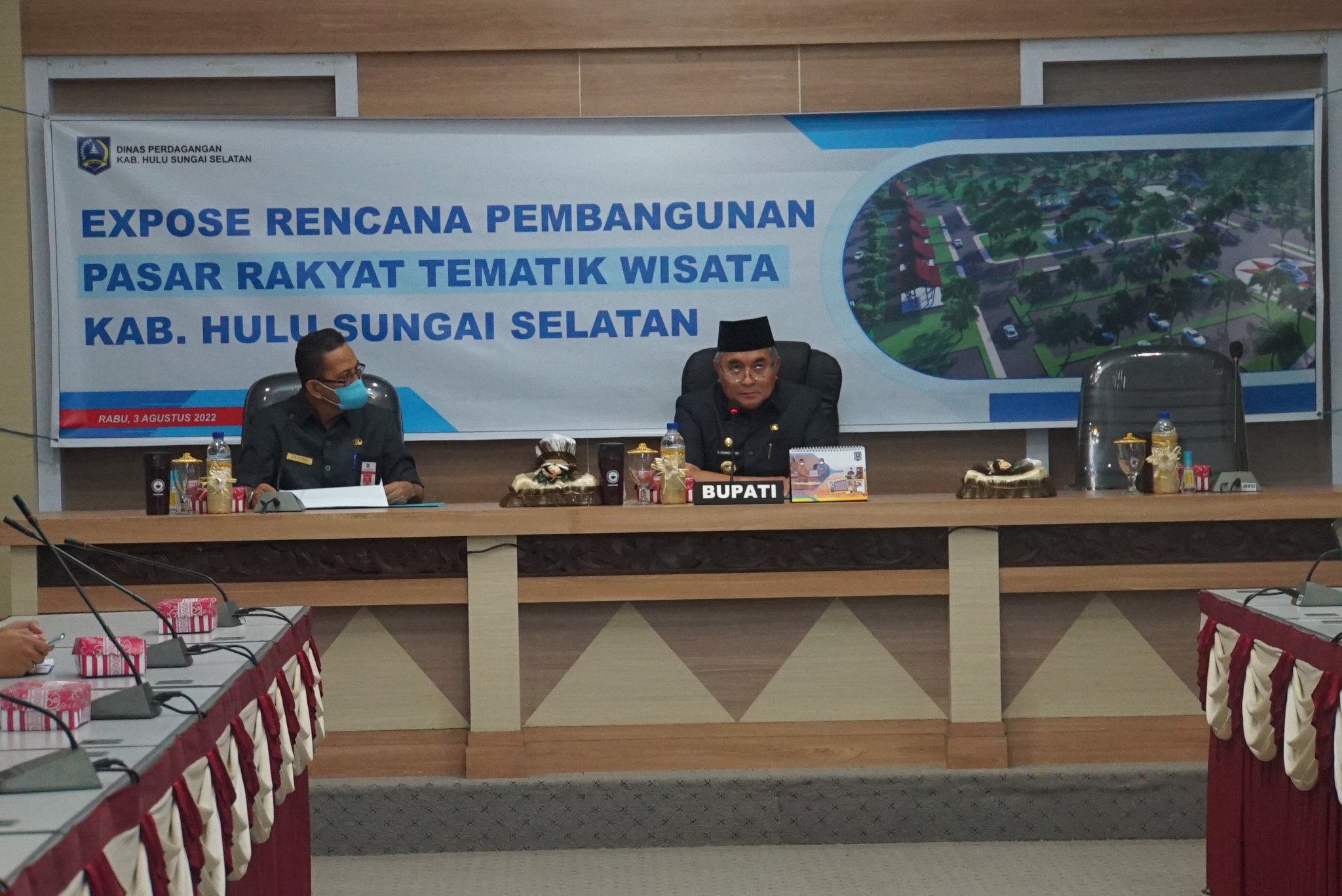 DINAS PERDAGANGAN EKSPOSE RENCANA PEMBANGUNAN PASAR RAKYAT TEMATIK WISATA