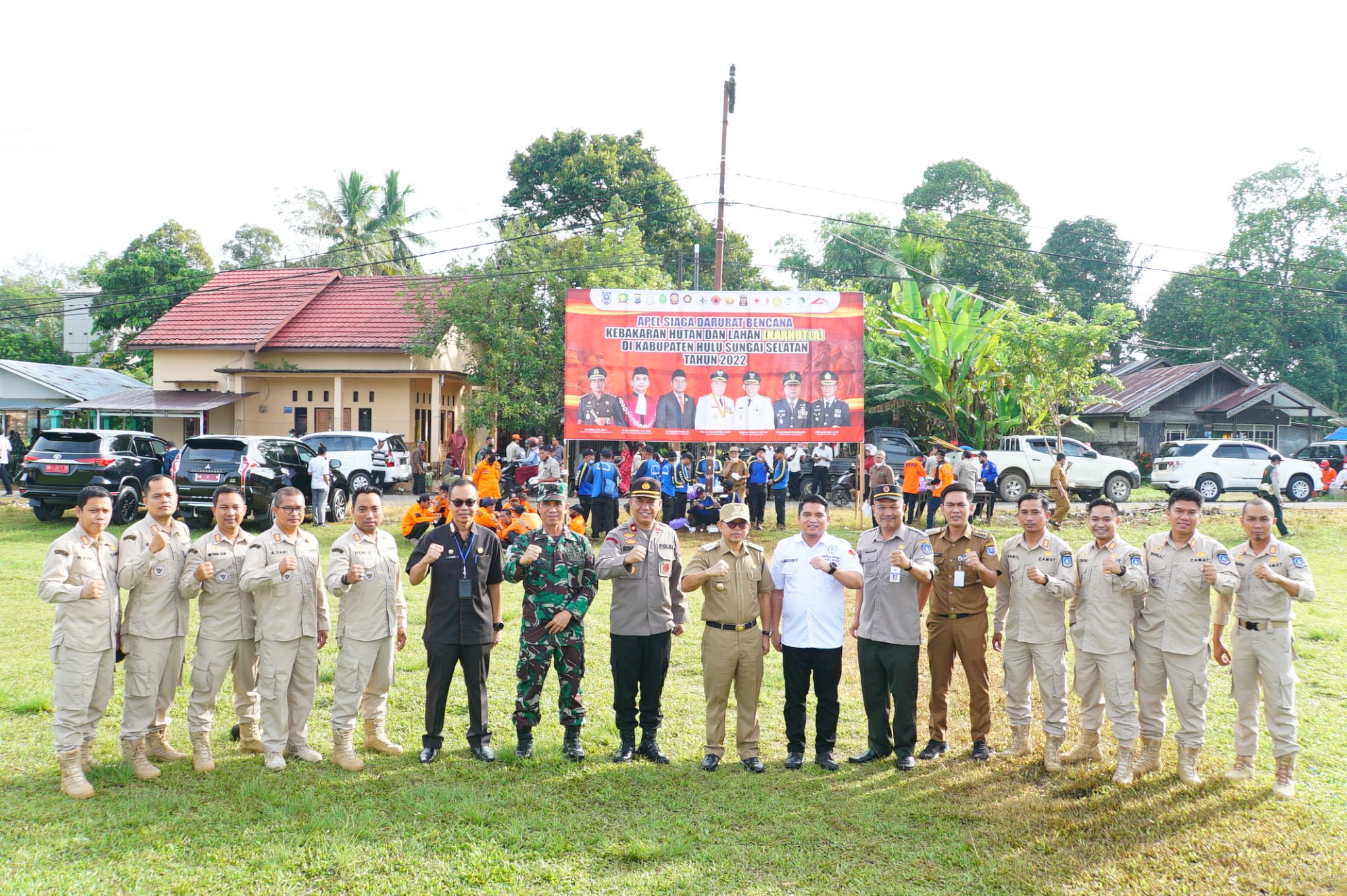 Wabup HSS Pimpin Apel Siaga Karhutla Gabungan
