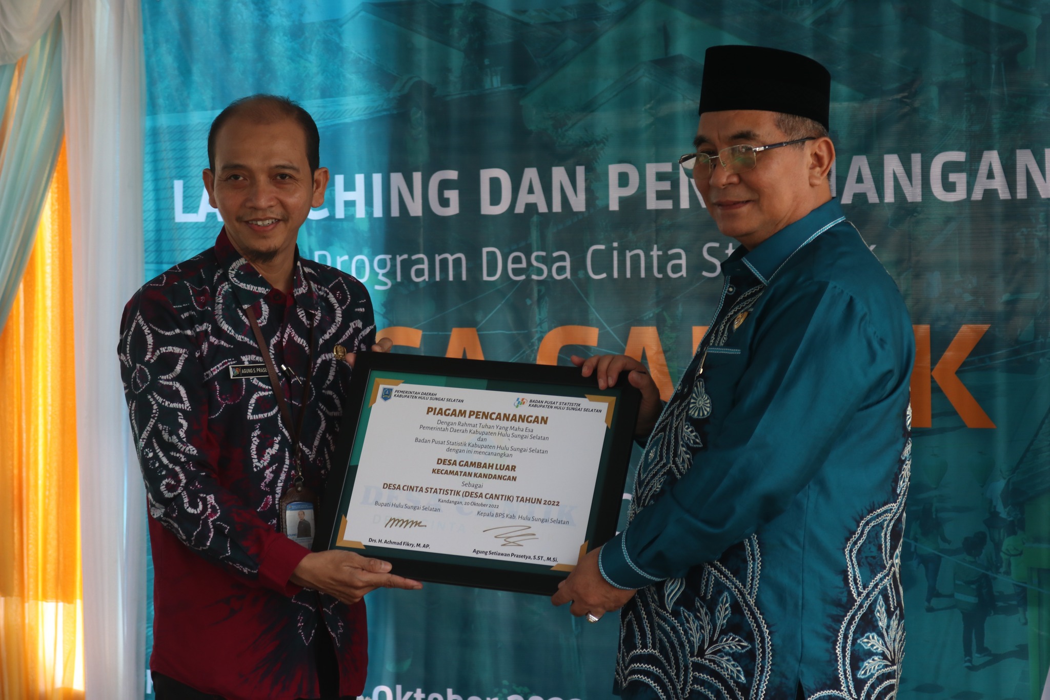 BUPATI HSS CANANGKAN DESA CANTIK, DESA GAMBAH LUAR JADI PILOT PROJECT