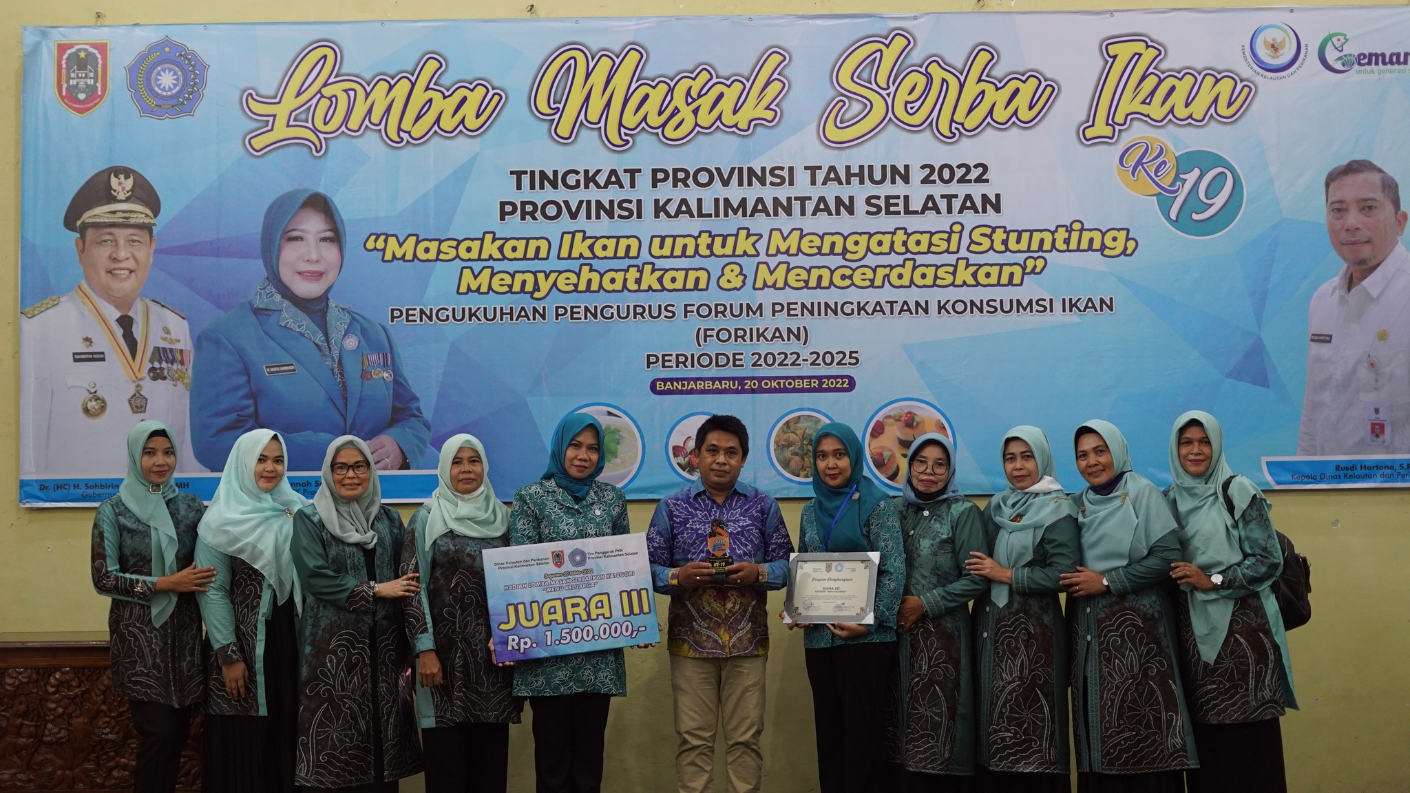 TP. PKK KAB. HSS RAIH JUARA 3 LOMBA MASAK SERBA IKAN TINGKAT PROVINSI KALSEL KATEGORI MENU KELUARGA