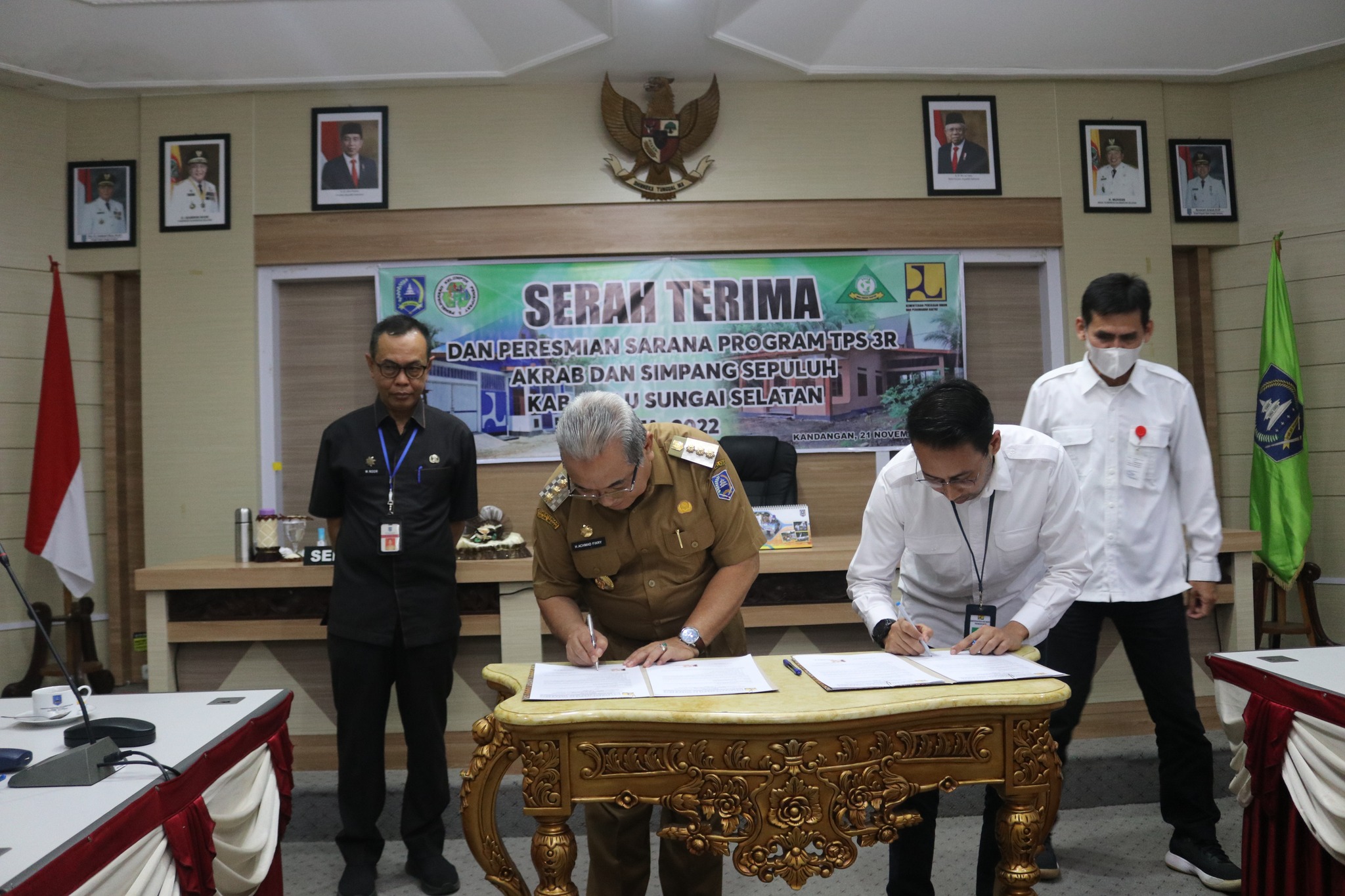Serah Terima dan Peresmian Sarana Program TPS3R Akrab dan Simpang Sepuluh Kab. HSS TA. 2022