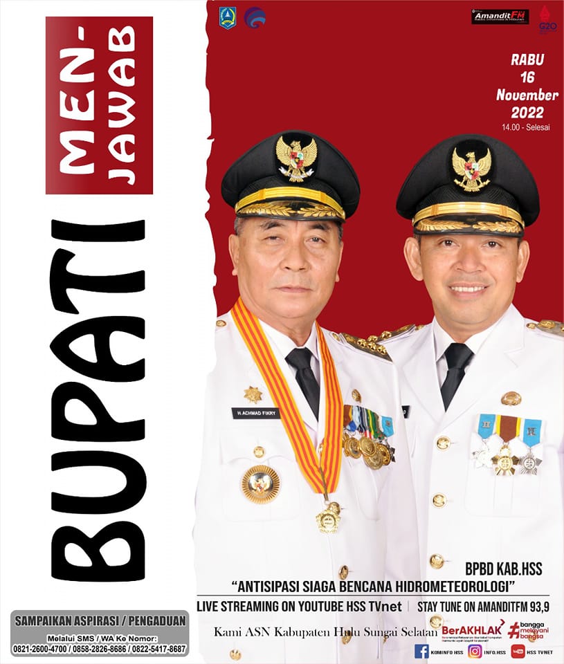 Bupati Menjawab Bersama BPBD Kab HSS Dengan Tema “Antisipasi Siaga Bencana Hidrometeorologi”