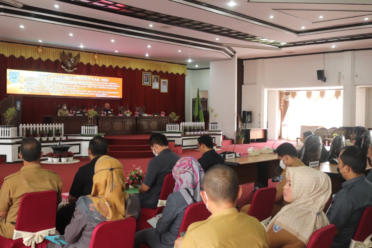Wabup HSS Sampaikan Pembahasan 3 Buah Ranperda