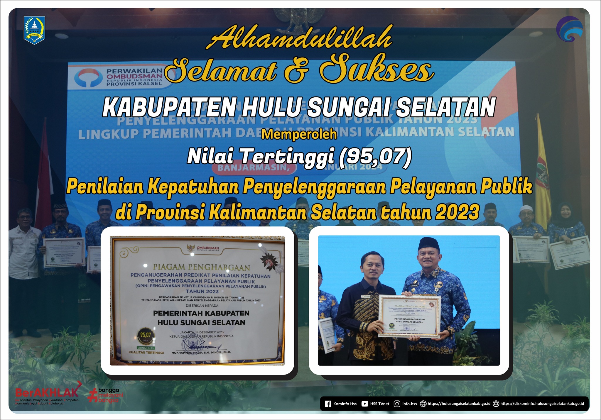 ALHAMDULILLAH SELAMAT DAN SUKSES ATAS PENGHARGAAN YANG DIRAIH
