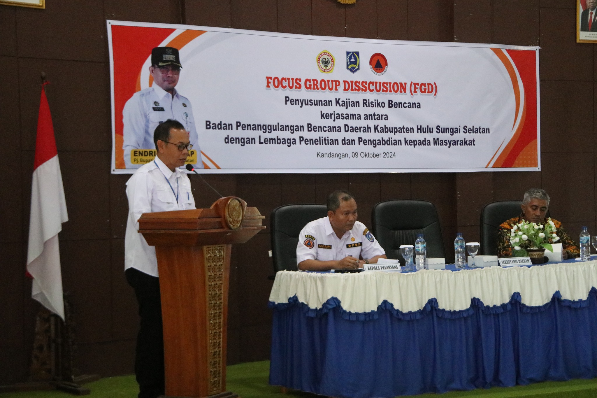 SEKDA KAB.HSS BUKA ACARA FGD PENYUSUNAN KAJIAN RISIKO BENCANA