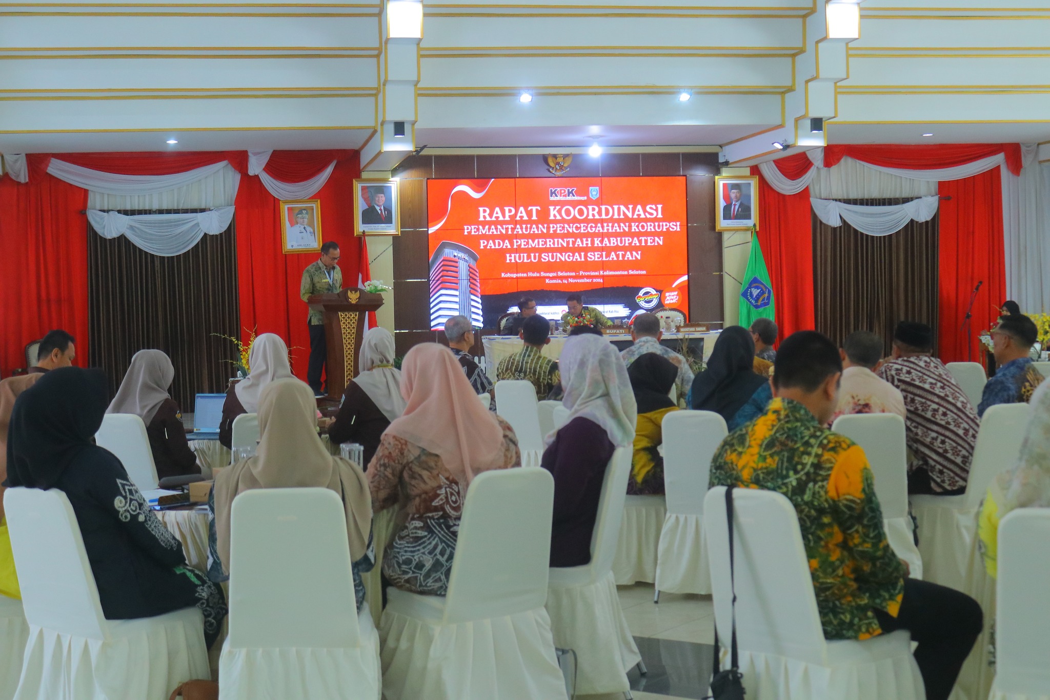 CEGAH TINDAK PIDANA KORUPSI, PEMKAB HSS GELAR RAKOOR BERSAMA KPK RI