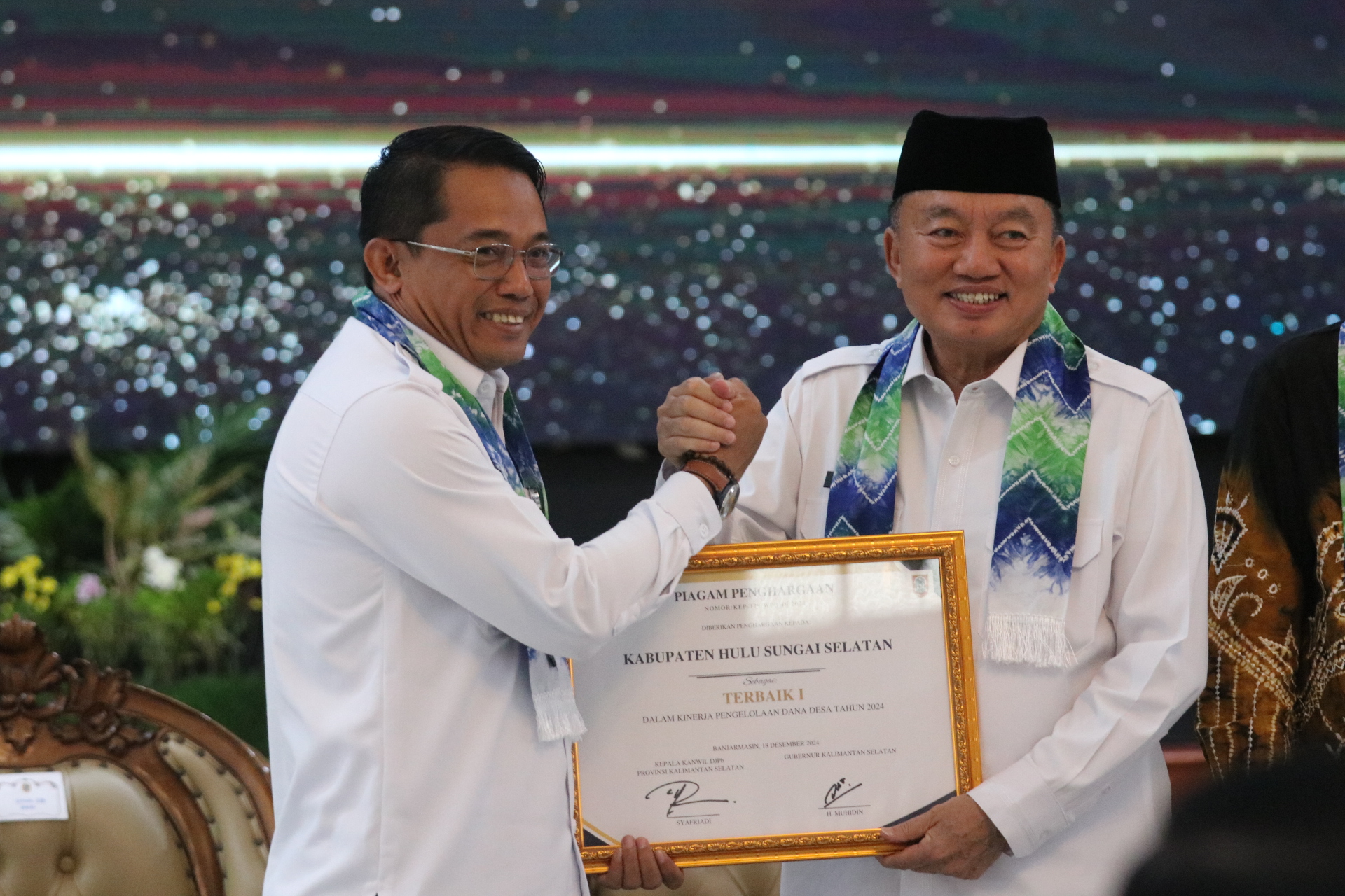 PEMKAB HULU SUNGAI SELATAN RAIH 3 PENGHARGAAN BERGENGSI PADA PENYERAHAN DIPA DAN TKD 2025