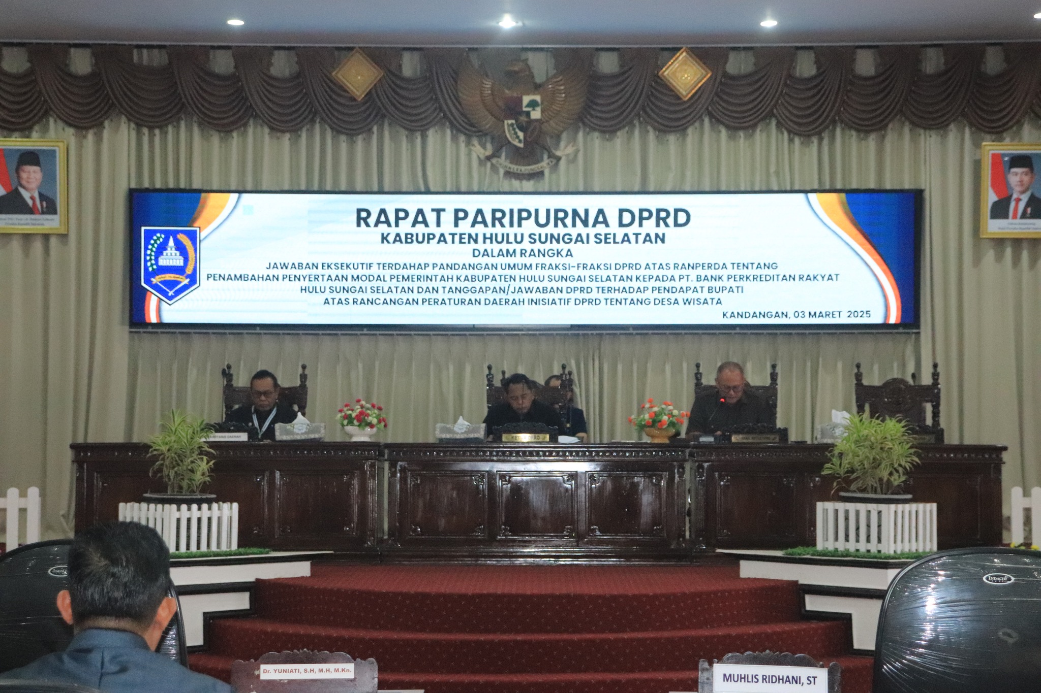 WAKILI BUPATI, SEKDA IKUTI 2 AGENDA RAPAT LANJUTAN BERSAMA DPRD HSS