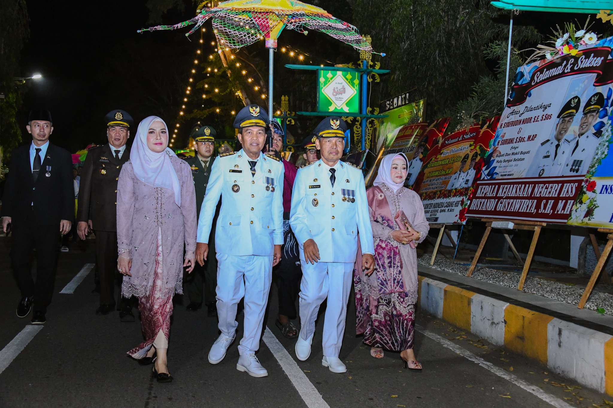 KETUA TP PKK DAN KETUA GOW KAB. HSS HADIRI PIDATO PERDANA BUPATI HSS: DUKUNG VISI ”MEMBANGUN DESA, MENATA KOTA”