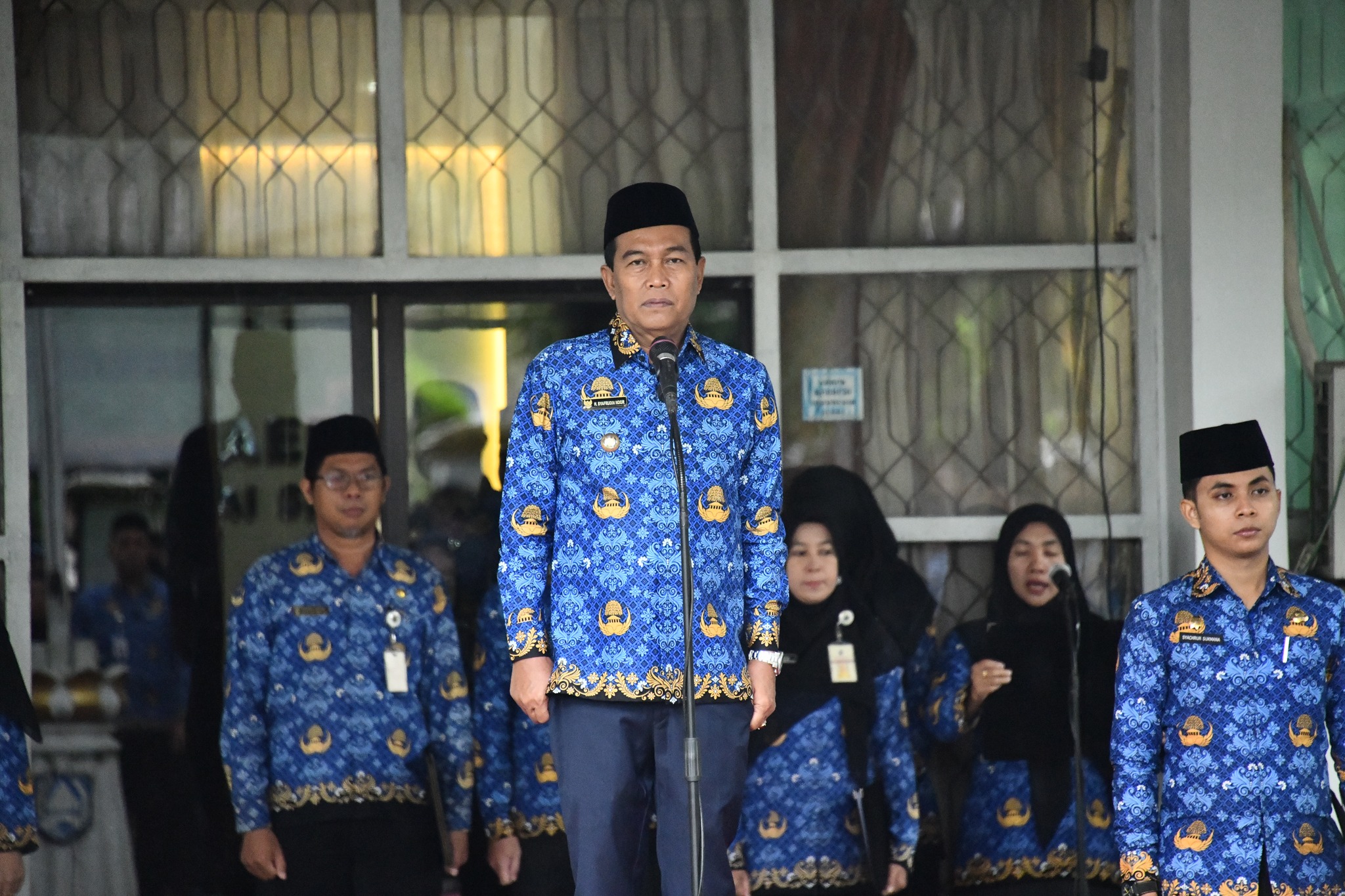 GERIMIS TAK PUDARKAN SEMANGAT BUPATI HSS PIMPIN APEL KESADARAN NASIONAL