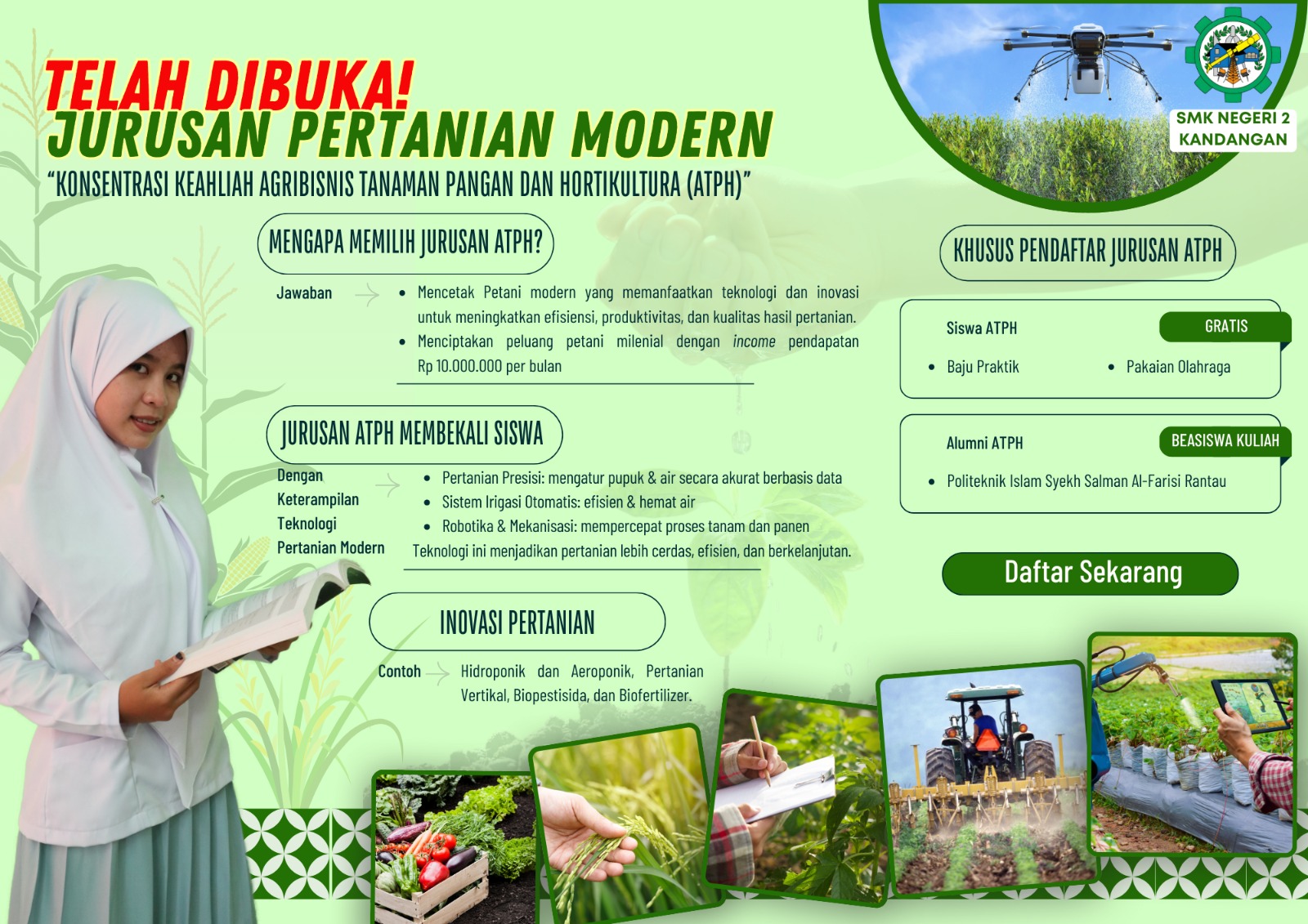 SMKN 2 KANDANGAN BUKA JURUSAN PERTANIAN MODERN: SIAPKAN PETANI MILENIAL BERBASIS TEKNOLOGI!