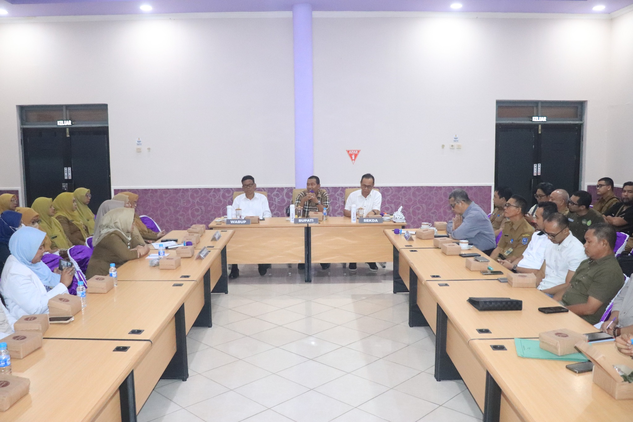 AUDIENSI DENGAN MANAJEMEN RSHHB KANDANGAN, PEMKAB HSS AKAN UPAYAKAN PENINGKATAN STATUS