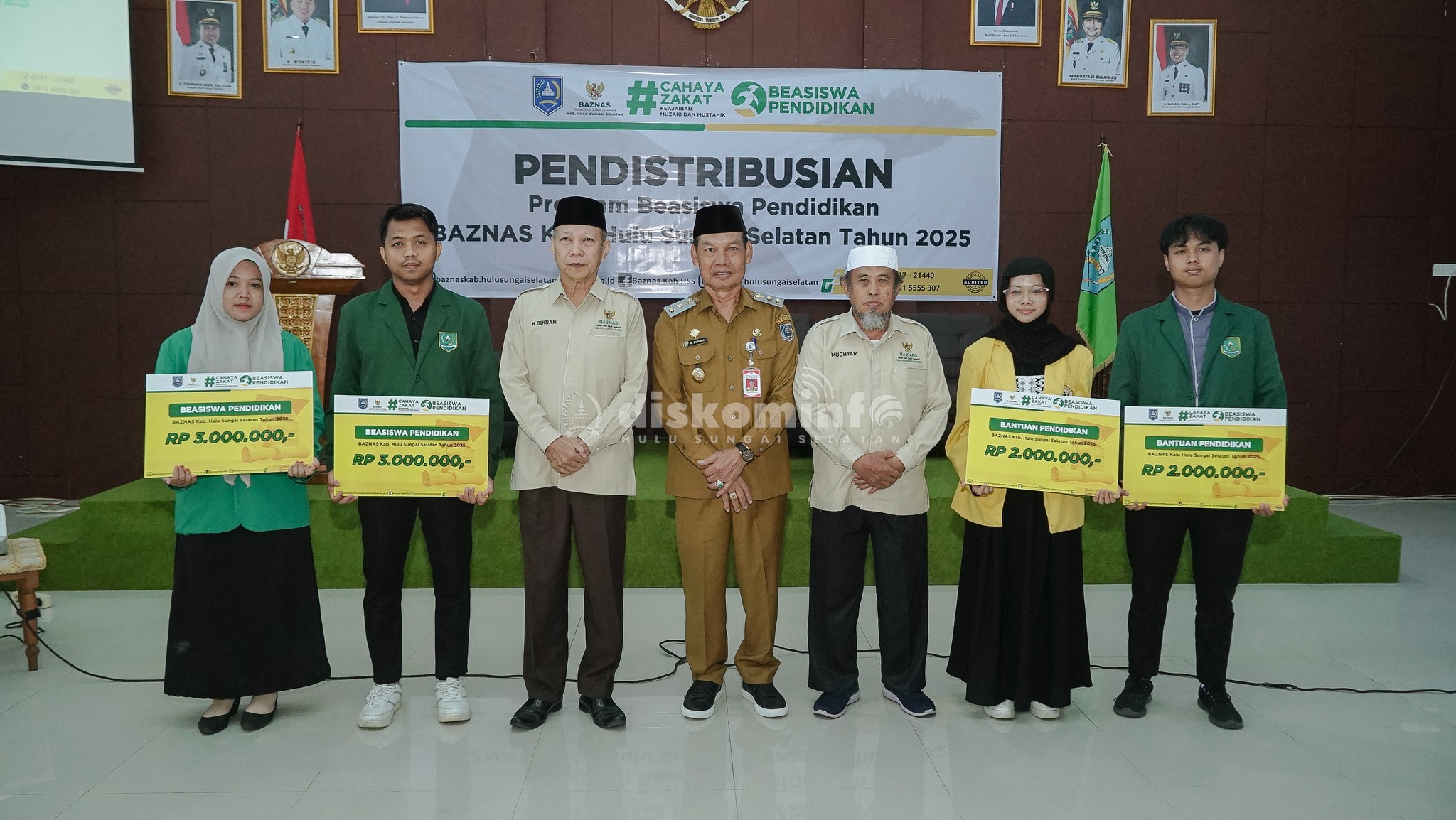WABUP HSS SALURKAN BEASISWA PENDIDIKAN PROGRAM BAZNAS, DORONG GENERASI MUDA BERPRESTASI