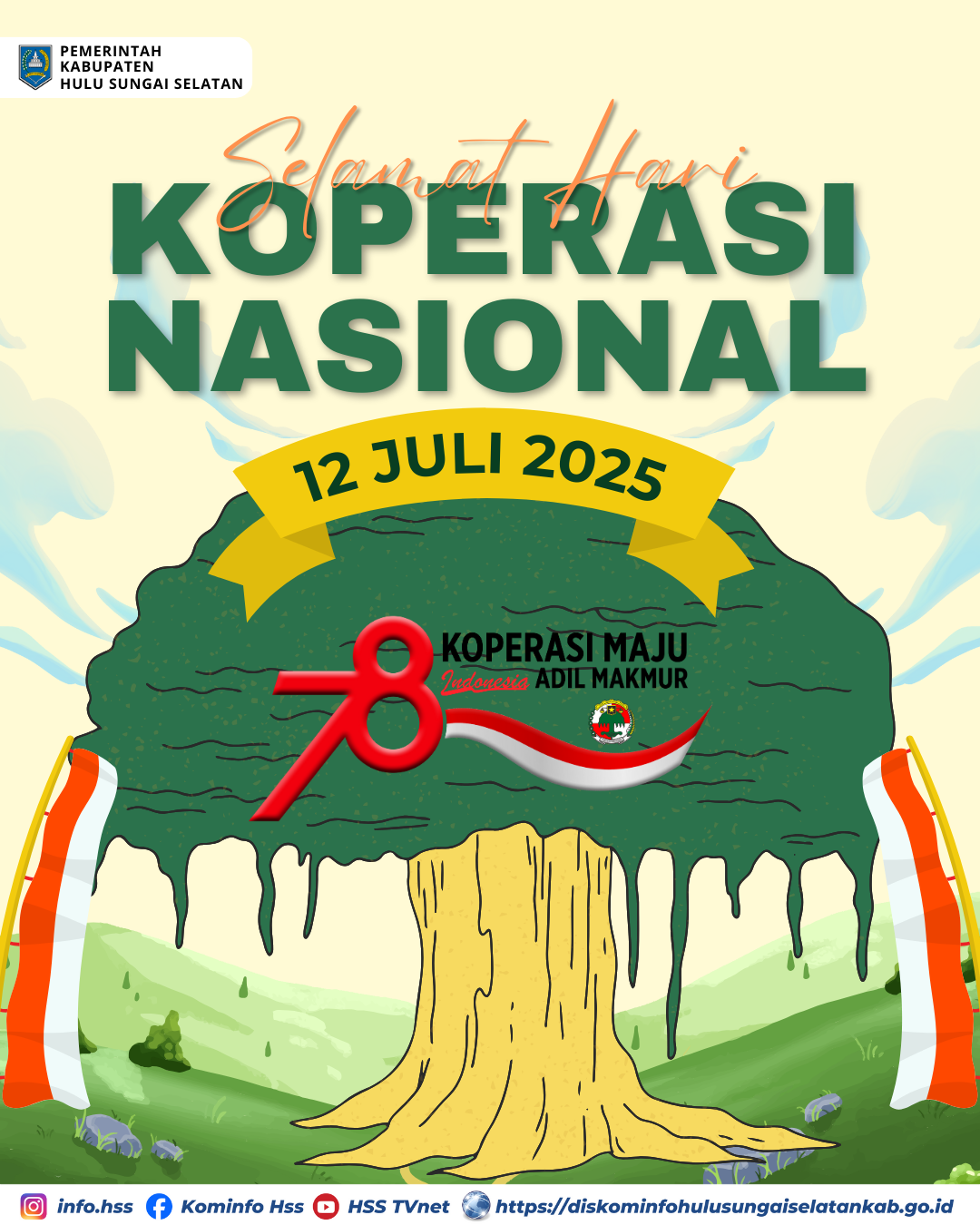 SELAMAT HARI KOPERASI NASIONAL KE-78 – KOPERASI MAJU, INDONESIA ADIL DAN MAKMUR