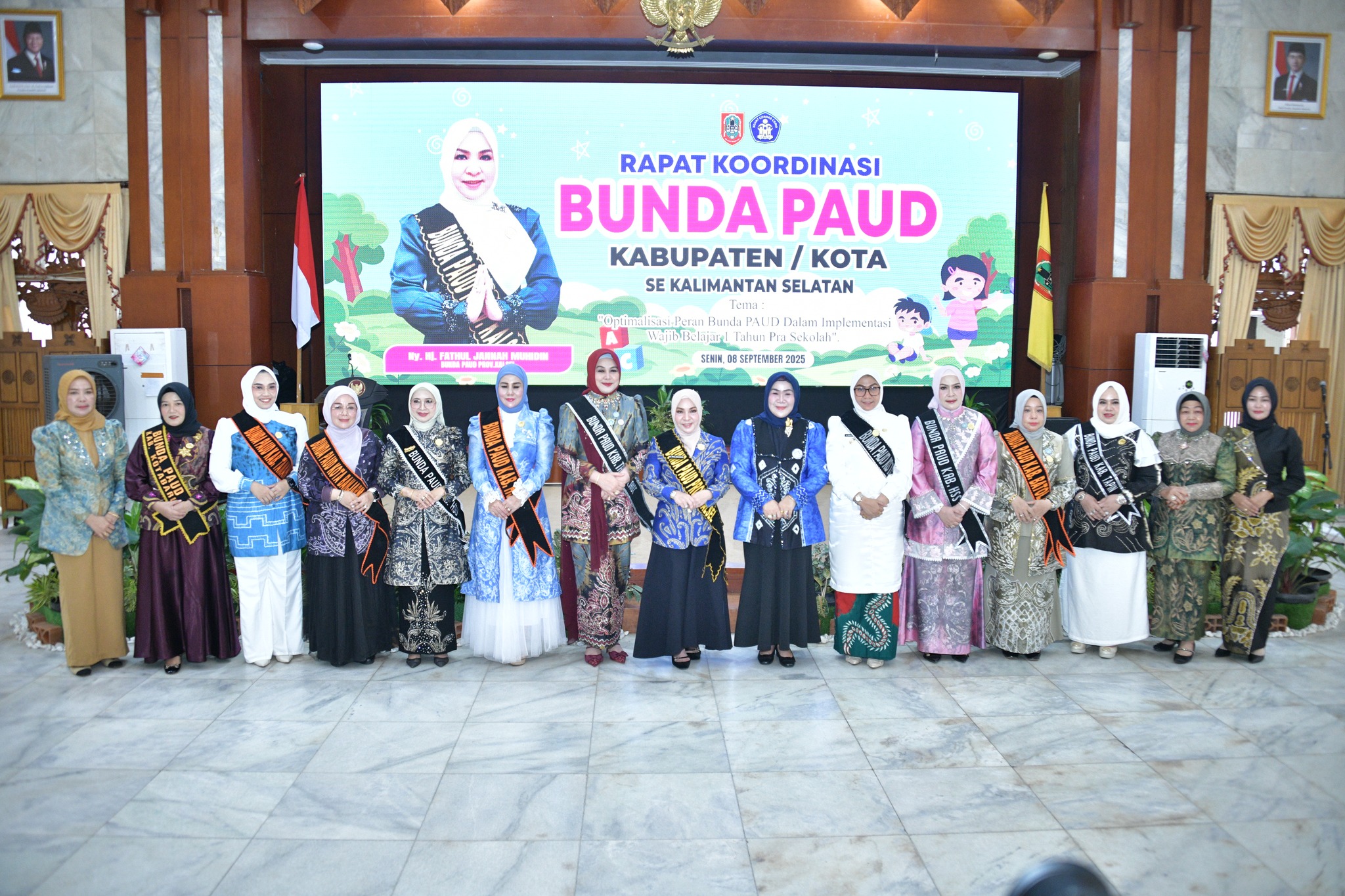 RAKOR BUNDA PAUD SE-KALIMANTAN SELATAN: OPTIMALISASI PERAN DALAM IMPLEMENTASI WAJIB BELAJAR 1 TAHUN PRA SEKOLAH