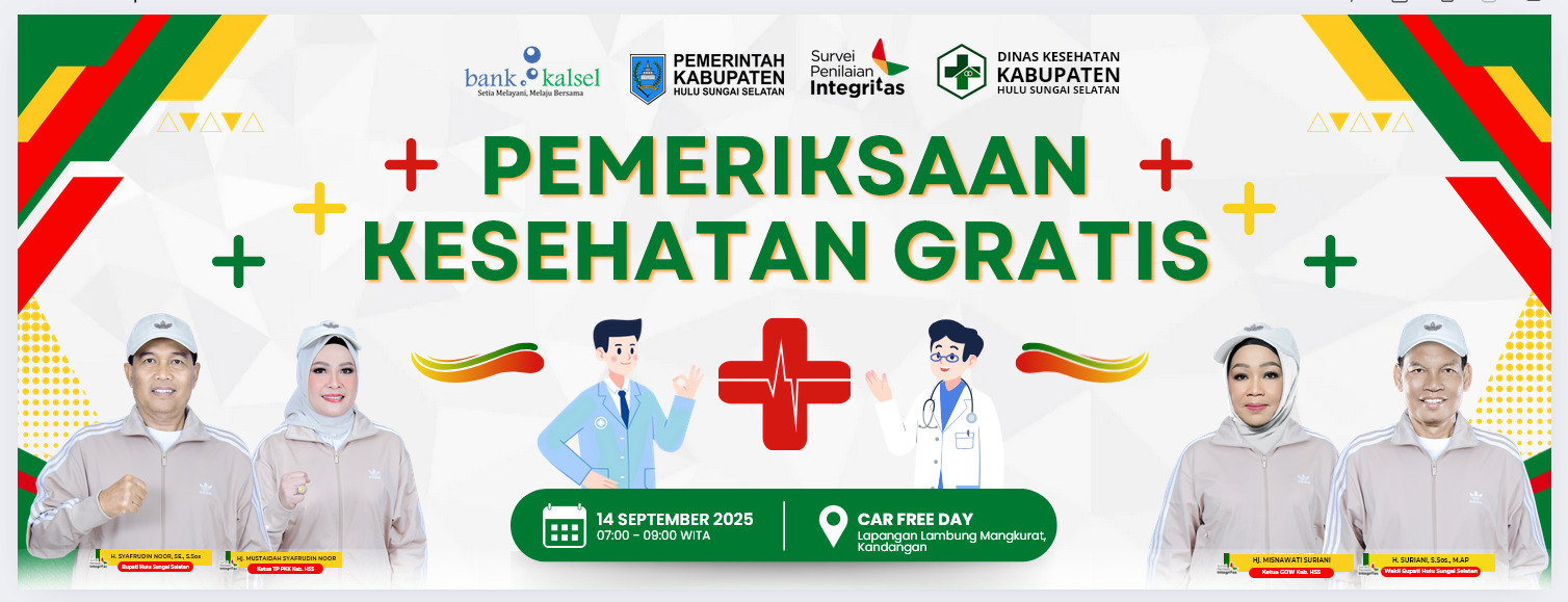 MERIAHKAN CAR FREE DAY SENAM, UMKM, DAN PELAYANAN KESEHATAN DI LAPANGAN LAMBUNG MANGKURAT 2
