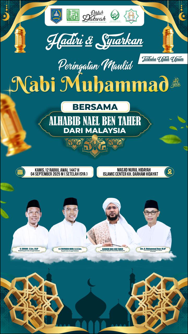 PERINGATAN MAULID NABI MUHAMMAD SAW BERSAMA ALHABIB NAEL BEN TAHER DARI MALAYSIA