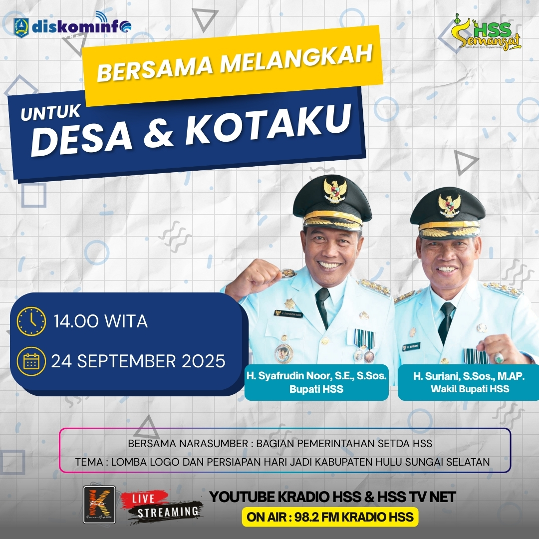 BERSAMA MELANGKAH UNTUK DESA & KOTAKU : LOMBA LOGO DAN PERSIAPAN HARI JADI KABUPATEN HULU SUNGAI SELATAN