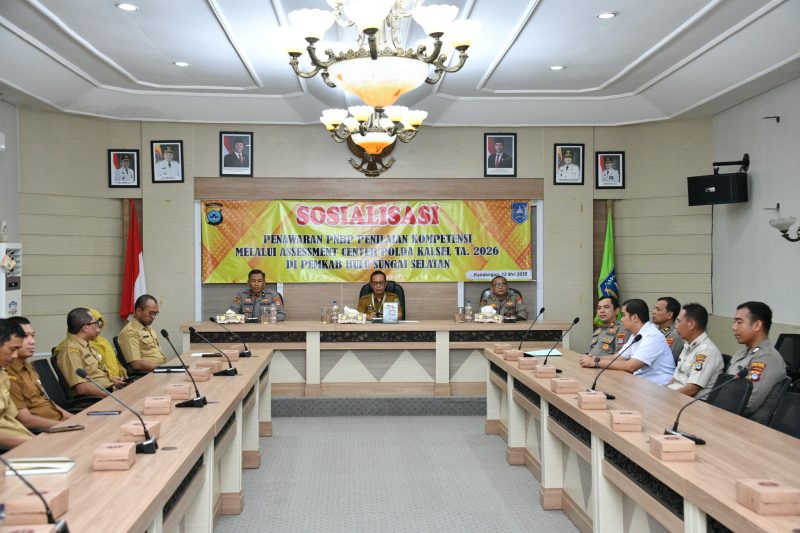 PEMKAB HSS HADIRI SOSIALISASI ASSESSMENT CENTER POLRI, PERKUAT PENGEMBANGAN KOMPETENSI ASN