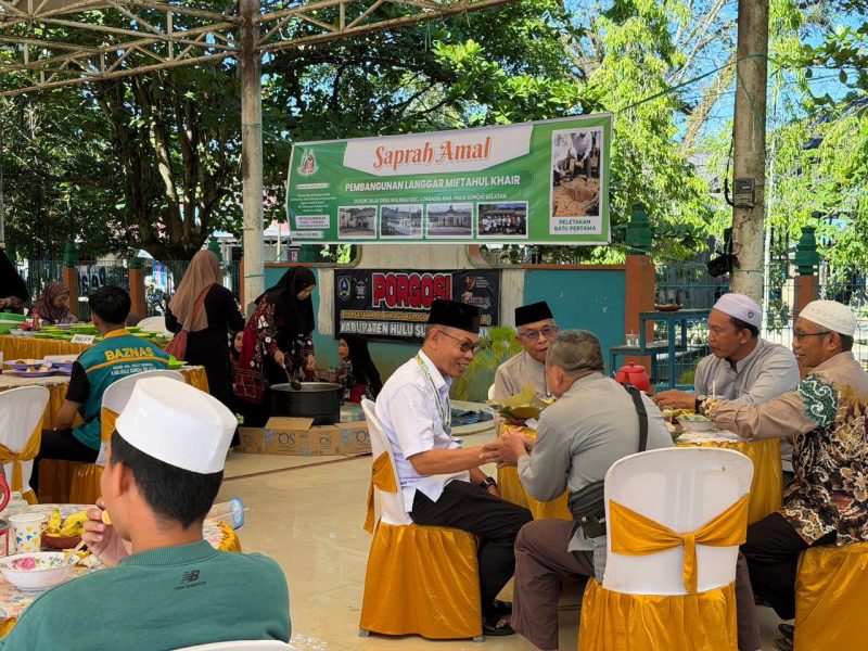 SEMANGAT GOTONG ROYONG UNTUK RUMAH IBADAH, SEKDA HSS HADIRI SAPRAH AMAL LANGGAR MIFTAHUL KHAIR
