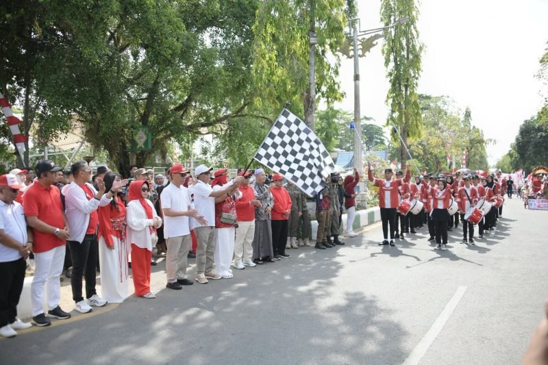BUPATI HSS LEPAS KARNAVAL KEMERDEKAAN, GELORAKAN SEMANGAT PERJUANGAN DAN LESTARIKAN BUDAYA BANUA