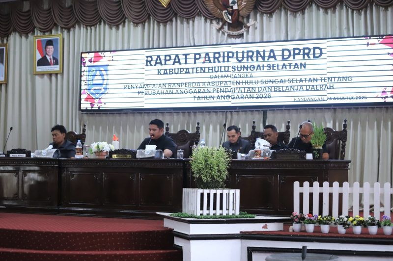 DPRD HULU SUNGAI SELATAN GELAR RAPAT PARIPURNA PENYAMPAIAN RANPERDA PERUBAHAN APBD TAHUN ANGGARAN 2026