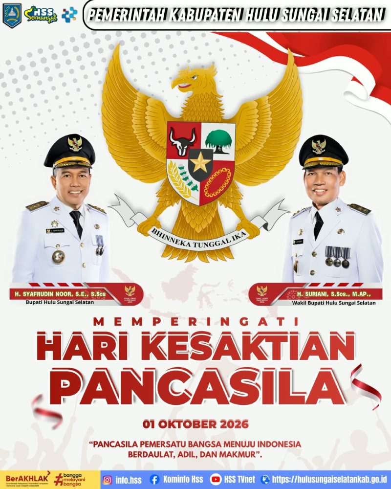SELAMAT MEMPERINGATI HARI KESAKTIAN PANCASILA, 1 OKTOBER 2026